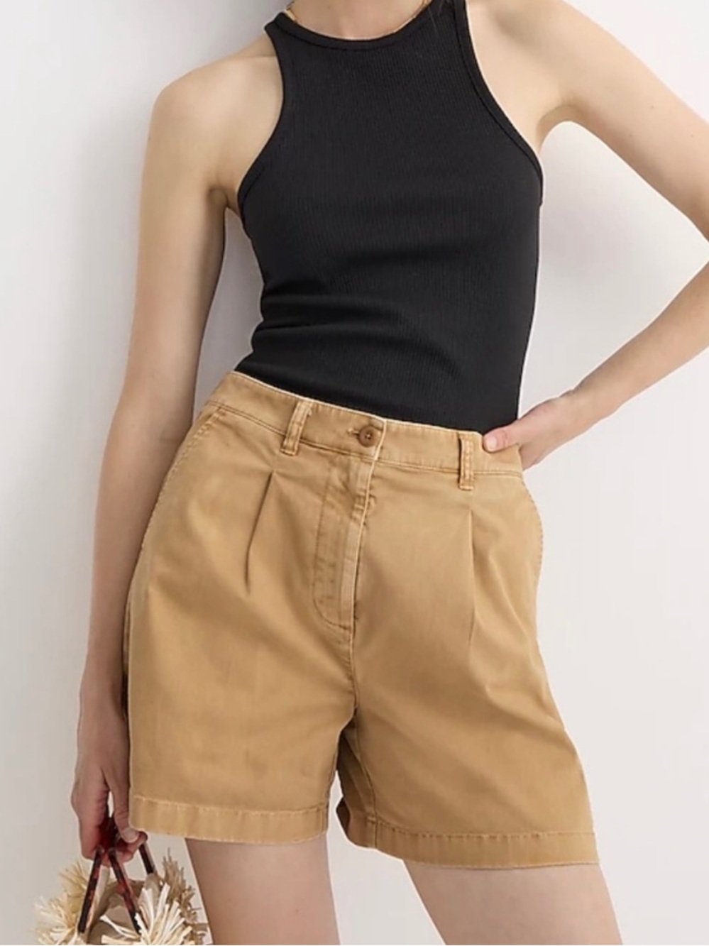 J CREW Pleated Capeside Chino Short NEW BQ799 Coastal Preppy Classic Size 12